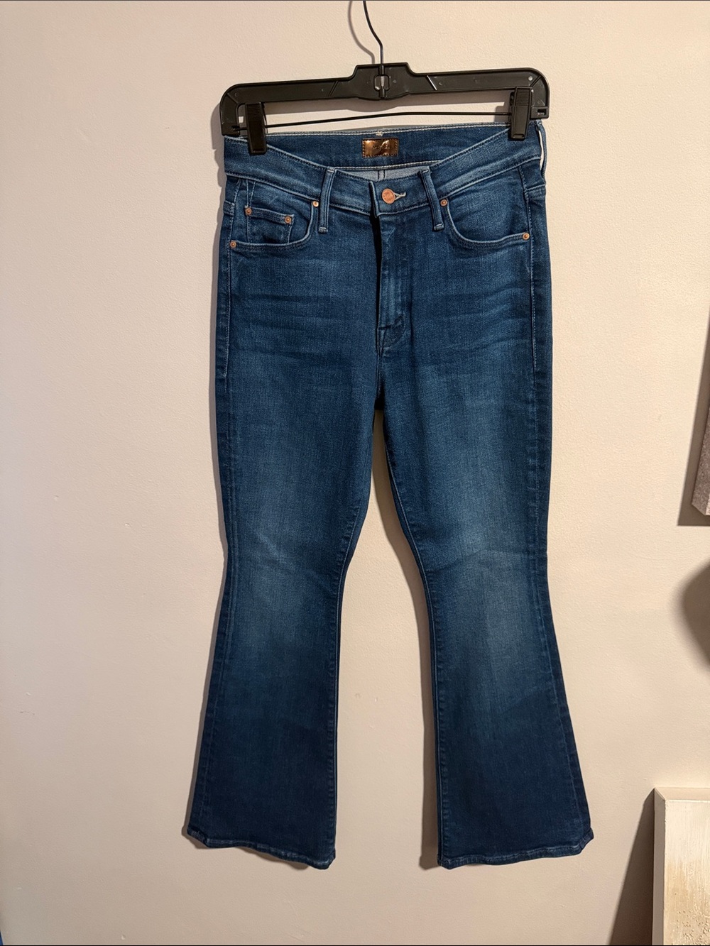 MOTHER lil mother denim Dark Blue Women's Bootcut Jeans - 28 Petite